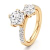 Thumbnail Image 4 of J'Lure Pentagon Brilliant-Cut Two-Stone Lab-Grown Diamond Engagement Ring 3-1/3 ct tw 18K Yellow Gold
