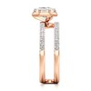 Thumbnail Image 3 of J'Lure Hexagon Brilliant-Cut Lab-Grown Diamond Spiral Engagement Ring 1-3/8 ct tw 18K Rose Gold