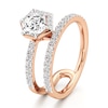 Thumbnail Image 4 of J'Lure Hexagon Brilliant-Cut Lab-Grown Diamond Spiral Engagement Ring 1-3/8 ct tw 18K Rose Gold