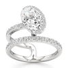 Thumbnail Image 1 of J'Lure Oval Step-Cut Lab-Grown Diamond Spiral Engagement Ring 2-5/8 ct tw 18K White Gold