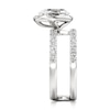 Thumbnail Image 3 of J'Lure Oval Step-Cut Lab-Grown Diamond Spiral Engagement Ring 2-5/8 ct tw 18K White Gold
