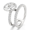 Thumbnail Image 4 of J'Lure Oval Step-Cut Lab-Grown Diamond Spiral Engagement Ring 2-5/8 ct tw 18K White Gold