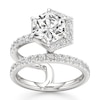 Thumbnail Image 1 of J'Lure Hexagon Brilliant-Cut Lab-Grown Diamond Spiral Engagement Ring 3-3/4 ct tw 18K White Gold