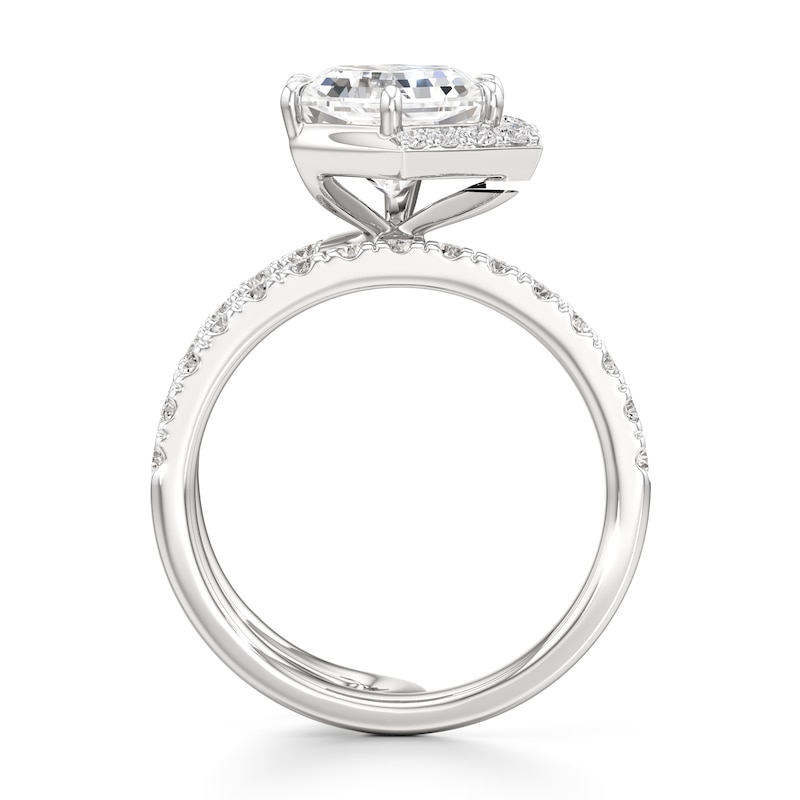 Main Image 2 of J'Lure Hexagon Brilliant-Cut Lab-Grown Diamond Spiral Engagement Ring 3-3/4 ct tw 18K White Gold