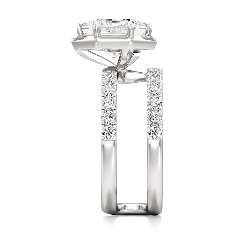 Main Image 3 of J'Lure Hexagon Brilliant-Cut Lab-Grown Diamond Spiral Engagement Ring 3-3/4 ct tw 18K White Gold