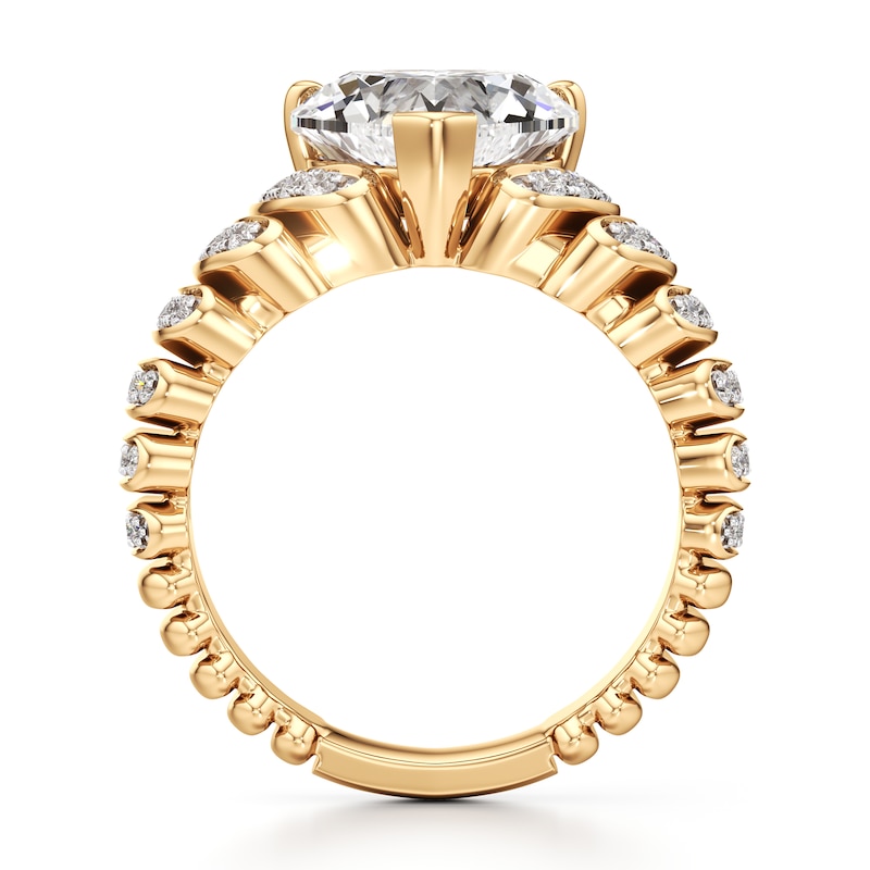 Main Image 2 of J'Lure Heart Brilliant-Cut Lab-Grown Diamond Engagement Ring 3-1/3 ct tw 18K Yellow Gold