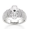 Thumbnail Image 1 of J'Lure Oval Step-Cut Lab-Grown Diamond Engagement Ring 3-3/8 ct tw 18K White Gold