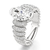 Thumbnail Image 4 of J'Lure Oval Step-Cut Lab-Grown Diamond Engagement Ring 3-3/8 ct tw 18K White Gold