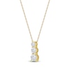 Thumbnail Image 2 of Lab-Grown Diamond Graduated Three-Stone Drop Necklace 1 ct tw 14K Yellow Gold 18"