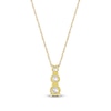 Thumbnail Image 3 of Lab-Grown Diamond Graduated Three-Stone Drop Necklace 1 ct tw 14K Yellow Gold 18"