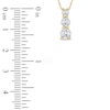 Thumbnail Image 4 of Lab-Grown Diamond Graduated Three-Stone Drop Necklace 1 ct tw 14K Yellow Gold 18"