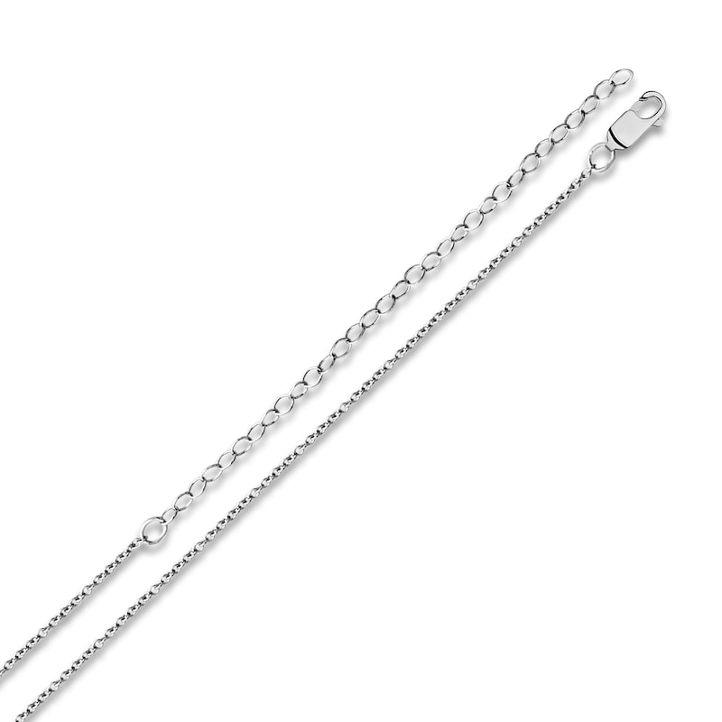 Main Image 3 of Diamond Accent Script Nameplate Necklace 10K White Gold 18"