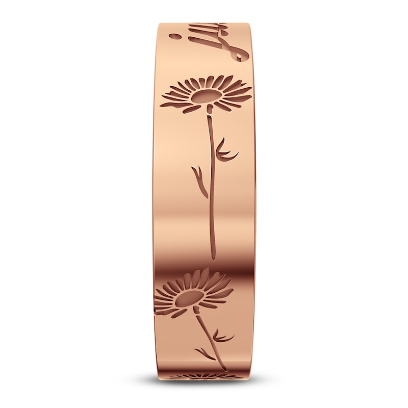 Main Image 2 of Birth Flower & Name Ring 14K Rose Gold