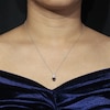 Thumbnail Image 4 of Heart-Shaped Natural Garnet & White Topaz Butterfly Gift Set Sterling Silver