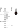 Thumbnail Image 6 of Heart-Shaped Natural Garnet & White Topaz Butterfly Gift Set Sterling Silver