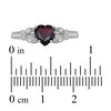 Thumbnail Image 7 of Heart-Shaped Natural Garnet & White Topaz Butterfly Gift Set Sterling Silver