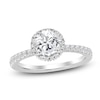 Thumbnail Image 1 of Round-Cut Lab-Grown Diamond Halo Engagement Ring 1-1/2 ct tw Platinum