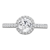 Thumbnail Image 3 of Round-Cut Lab-Grown Diamond Halo Engagement Ring 1-1/2 ct tw Platinum
