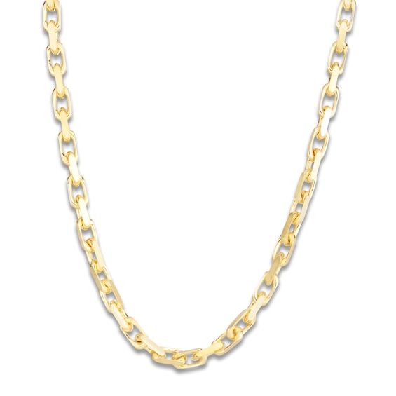 Cable Chain Necklace 4.8mm Solid 14K Yellow Gold 22"