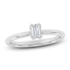 Thumbnail Image 1 of Certified Emerald-Cut Diamond Solitaire Engagement Ring 1/2 ct tw Platinum (VS2/F)