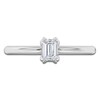 Thumbnail Image 3 of Certified Emerald-Cut Diamond Solitaire Engagement Ring 1/2 ct tw Platinum (VS2/F)