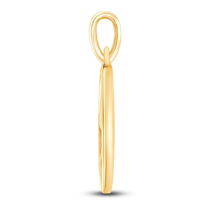 Main Image 2 of Children's Cursive Letter J Charm 14K Yellow Gold