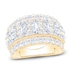 Thumbnail Image 1 of Oval & Round-Cut Lab-Grown Diamond Anniversary Ring 4-1/4 ct tw 14K Yellow Gold