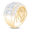 Thumbnail Image 2 of Oval & Round-Cut Lab-Grown Diamond Anniversary Ring 4-1/4 ct tw 14K Yellow Gold