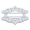 Thumbnail Image 3 of Oval & Round-Cut Lab-Grown Diamond Enhancer Ring 1-1/2 ct tw 14K White Gold