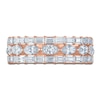 Thumbnail Image 3 of Vera Wang VOW Marquise & Baguette-Cut Lab-Grown Diamond Wedding Band 1-3/4 ct tw 14K Rose Gold