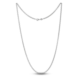 Rolo Chain Necklace 3.8mm Solid Platinum 20"