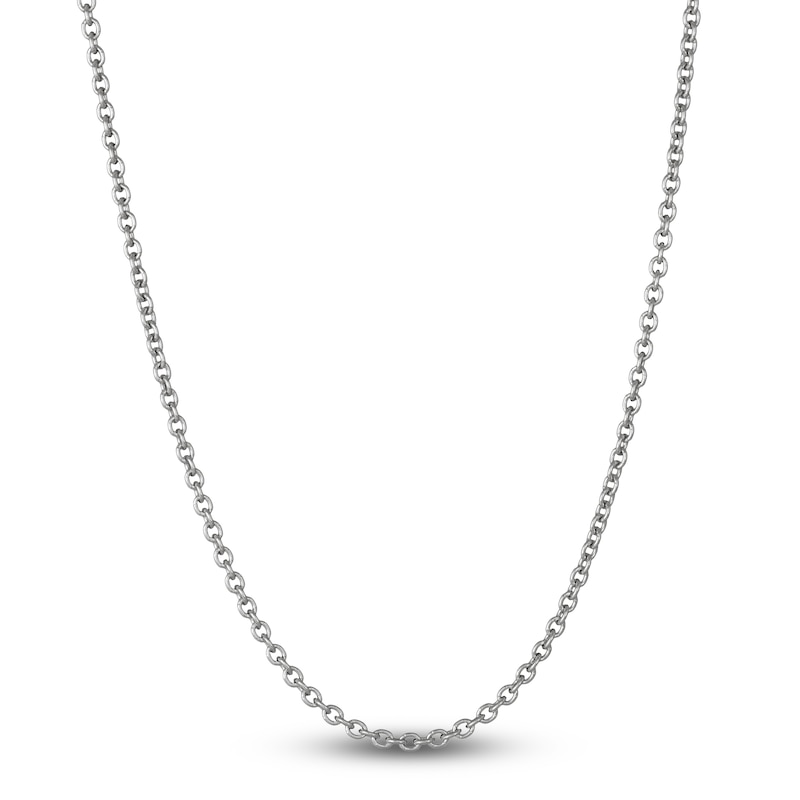 Main Image 3 of Rolo Chain Necklace 3.8mm Solid Platinum 20"