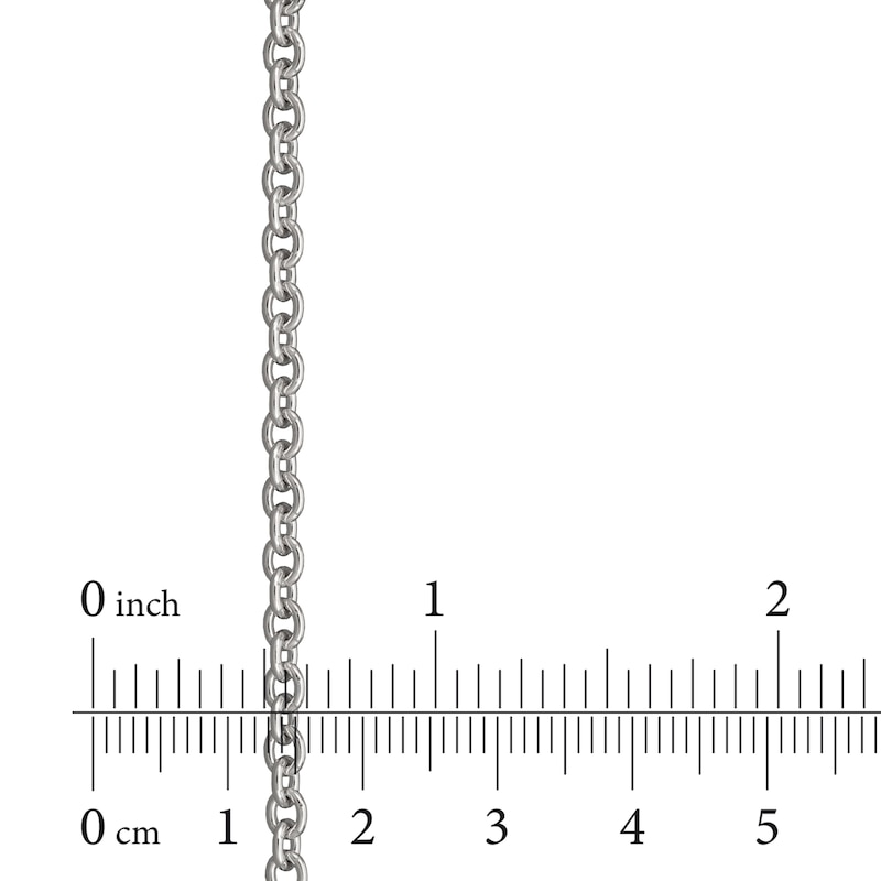 Main Image 4 of Rolo Chain Necklace 3.8mm Solid Platinum 20"