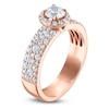 Thumbnail Image 2 of Vera Wang VOW Round-Cut Diamond Halo Engagement Ring 1-1/2 ct tw 14K Rose Gold