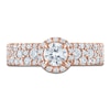 Thumbnail Image 3 of Vera Wang VOW Round-Cut Diamond Halo Engagement Ring 1-1/2 ct tw 14K Rose Gold