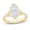 Thumbnail Image 1 of Marquise-Cut Lab-Grown Diamond Bezel-Set Engagement Ring 2-1/3 ct tw 14K Yellow Gold
