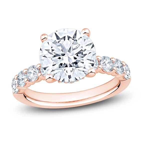 Round-Cut Lab-Grown Diamond Engagement Ring 5 ct tw 14K Rose Gold