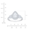 Thumbnail Image 5 of Certified Pear-Shaped Diamond Double Halo Engagement Ring 1-1/5 ct tw 14K White Gold