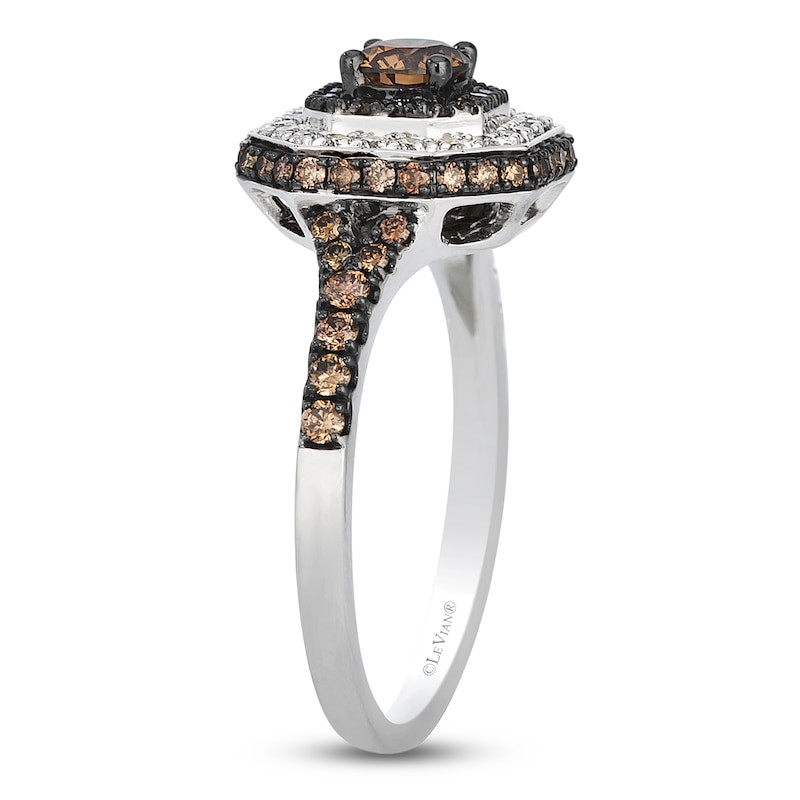 Main Image 2 of Le Vian Diamond Octagon Frame Ring 7/8 ct tw 14K Vanilla Gold