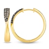 Thumbnail Image 1 of Le Vian Chocolate Diamond Twist Hoop Earrings 1/2 ct tw 14K Honey Gold