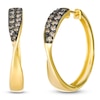 Thumbnail Image 2 of Le Vian Chocolate Diamond Twist Hoop Earrings 1/2 ct tw 14K Honey Gold