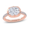 Thumbnail Image 1 of Cushion-Cut Lab-Grown Diamond East-West Engagement Ring 3-1/4 ct tw 14K Rose Gold