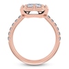 Thumbnail Image 4 of Cushion-Cut Lab-Grown Diamond East-West Engagement Ring 3-1/4 ct tw 14K Rose Gold