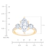 Thumbnail Image 4 of Marquise & Round-Cut Lab-Grown Diamond Three-Stone Engagement Ring 3 ct tw 14K Yellow Gold