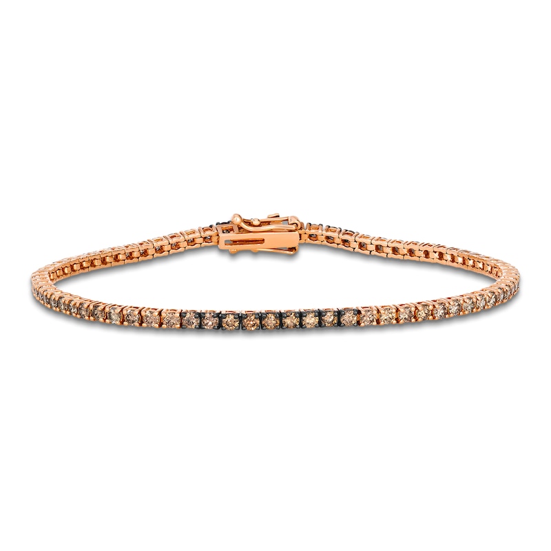 Main Image 1 of Le Vian Chocolate Ombré Diamond Tennis Bracelet 2-3/4 ct tw 14K Strawberry Gold 7"