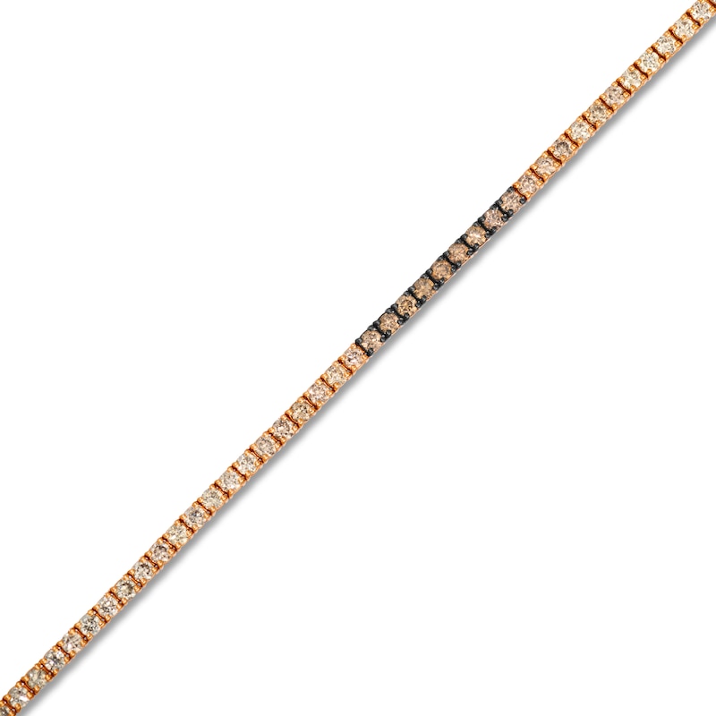 Main Image 2 of Le Vian Chocolate Ombré Diamond Tennis Bracelet 2-3/4 ct tw 14K Strawberry Gold 7"