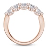 Thumbnail Image 2 of Certified Oval & Round-Cut Diamond Scalloped Edge Anniversary Ring 1-1/2 ct tw 14K Rose Gold