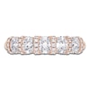 Thumbnail Image 3 of Certified Oval & Round-Cut Diamond Scalloped Edge Anniversary Ring 1-1/2 ct tw 14K Rose Gold