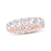 Thumbnail Image 1 of Cushion-Cut Lab-Grown Diamond Eternity Band 6-3/4 to 8-5/8 ct tw 14K Rose Gold