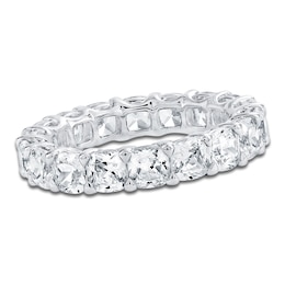 Certified Cushion-Cut Diamond Eternity Band 4-7/8 to 6 ct tw Platinum